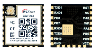 Imagen del módulo WizFi360 con conector