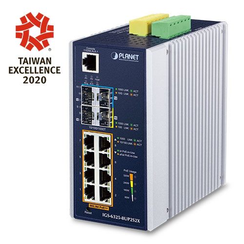 Switch Ethernet PoE gestionable L3 para entornos industriales
