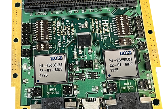 Imagen de tarjeta mezzanine FPGA MIL-STD-1553