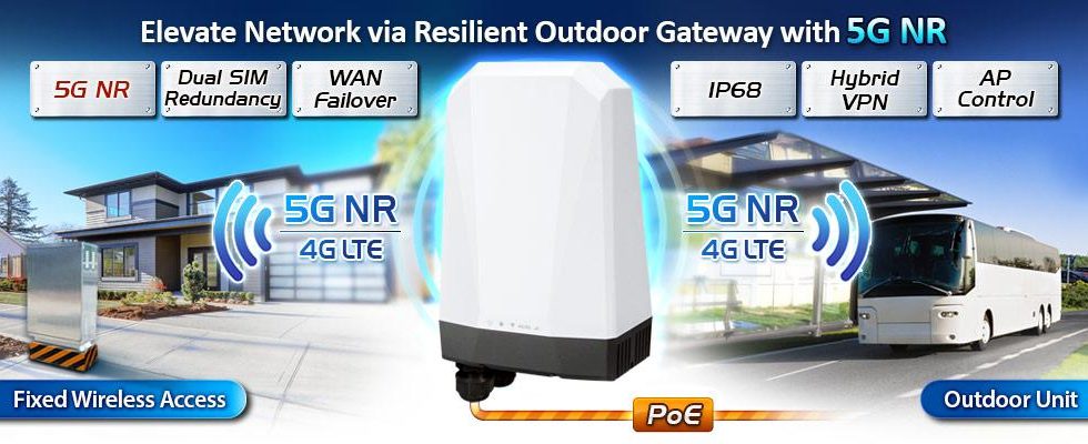 Gateway industrial 5G para exteriores