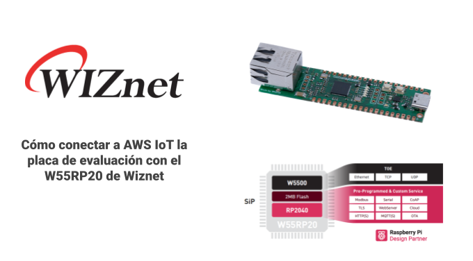 Tutorial sobre cómo conectar a AWS IoT la placa de evaluación con el W55RP20 de Wiznet