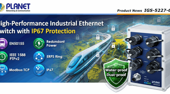 IGS-5227-6T Switch industrial IP67 EN50155 en un entorno industrial