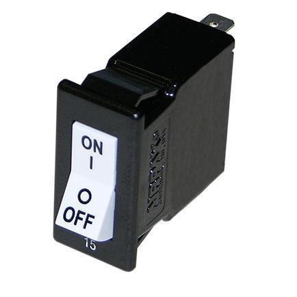 Varios protectores de circuito magnético de la serie Snapak de Sensata con diferentes colores y tipos de actuador.