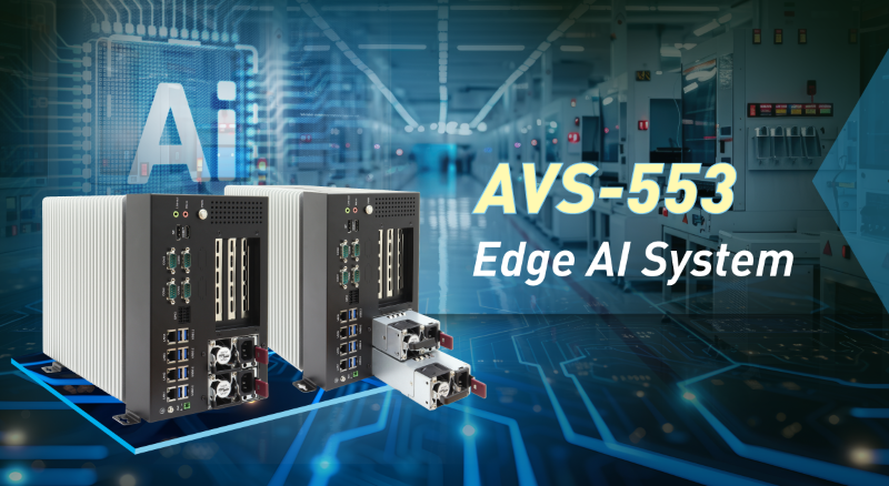 Sistema edge AI AVS-553 de APLEX para automatización industrial
