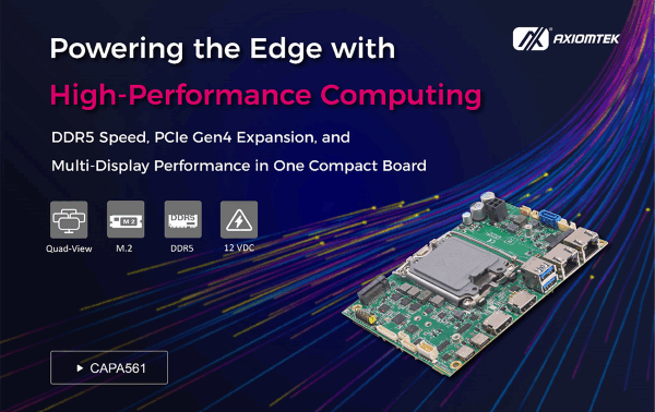 capa561 Imagen de la placa CAPA561, una potente sbc multi-display para Edge AI.