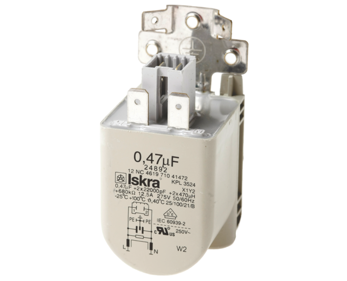 Filtros Iskra para supresión de interferencias de radio en equipos electrónicos.