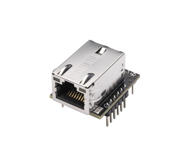 Módulo Ethernet WIZ630io para integración en sistemas embebidos.