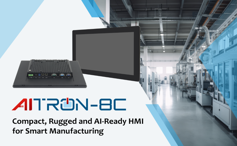 AiTRON-8C Aplex, un HMI robusto y compacto para aplicaciones de industria inteligente y computación en el borde.