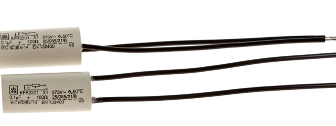 Condensadores Iskra KPR23xx para supresión de interferencias de radio