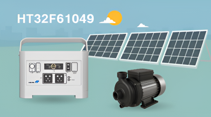 MCU para Control MPPT Holtek HT32F61049 aplicaciones solares