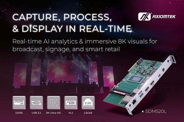 Módulo Axiomtek SDM520L con procesador Intel Core Ultra para IA