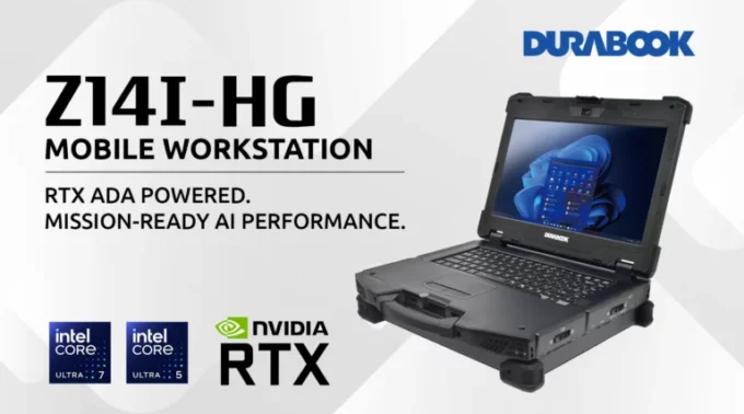Estación de trabajo rugerizada Durabook Z14I-HG lista para IA