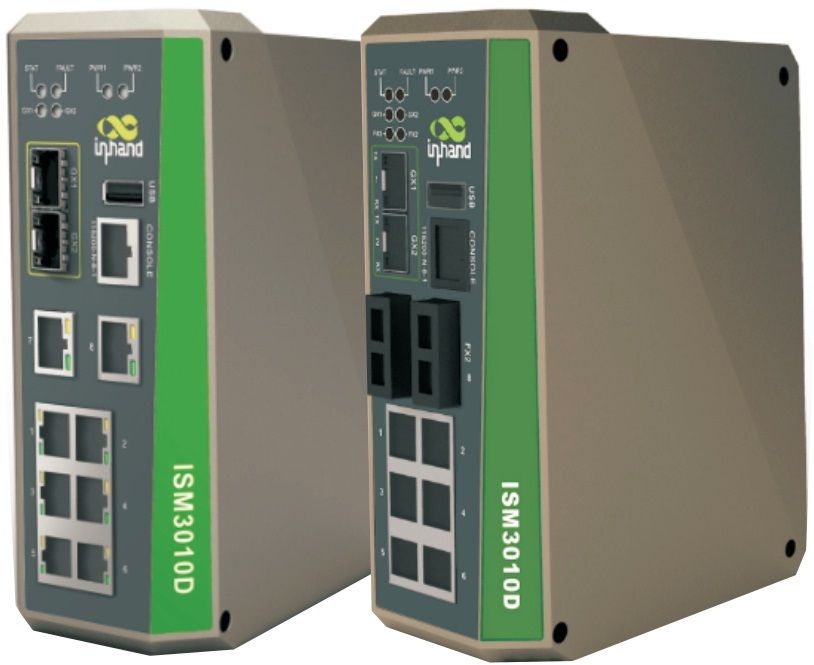 Switches GigaE gestionados para aplicaciones industriales
