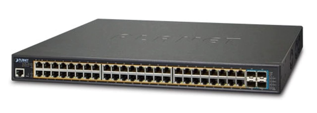 Imagen del switch PoE gestionable Layer 3 para aplicaciones críticas en pymes y redes corporativas