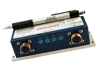 Foto ENET-A429P para pruebas de señales ARINC sobre redes ethernet