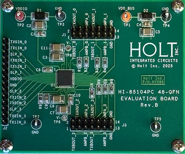 Placa de evaluación de Quad Line Driver ARINC 429 ADK-85104
