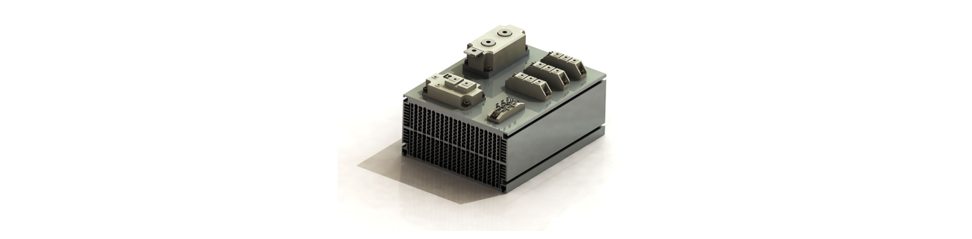 Disipadores de perfiles modulares de Tecnoal para electrónica de potencia