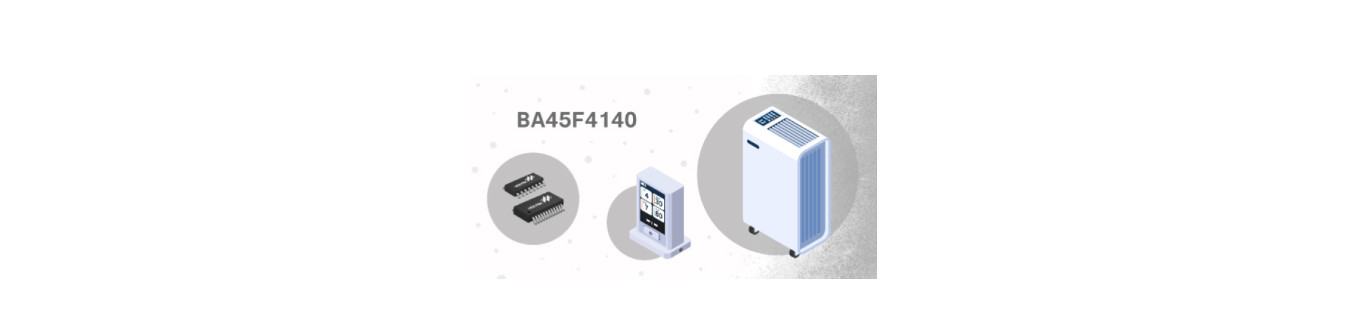 Microcontrolador Holtek BA45F4140 para sensores de polvo