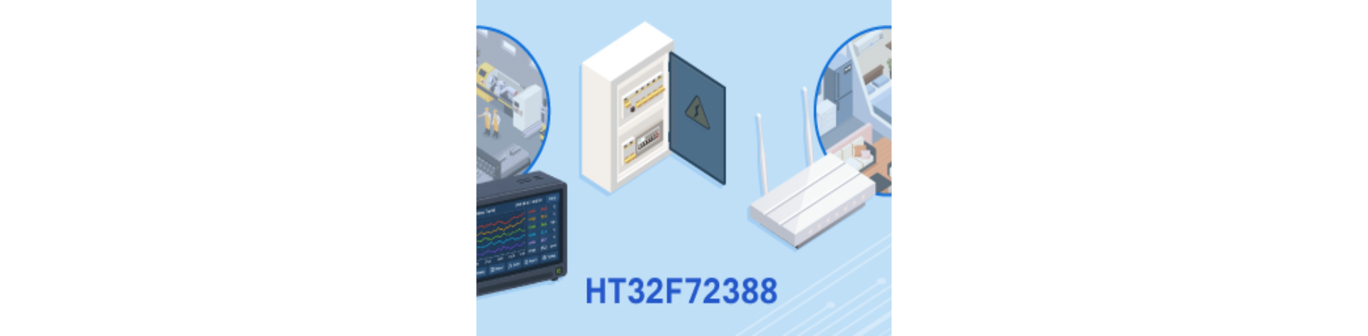 Microcontrolador USB HT32F72388 de Holtek de 32 bits